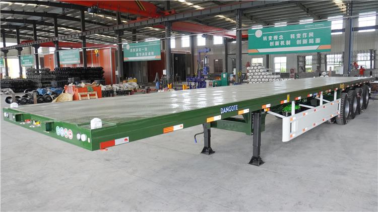 Dangote Trailer | 4 Axle 48 ft 53 ft Flatbed Trailer for Sale in Nigeria