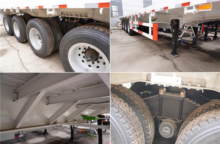 Dangote 40 foot Flatbed Container Semi Trailer for Sale Manufacturer