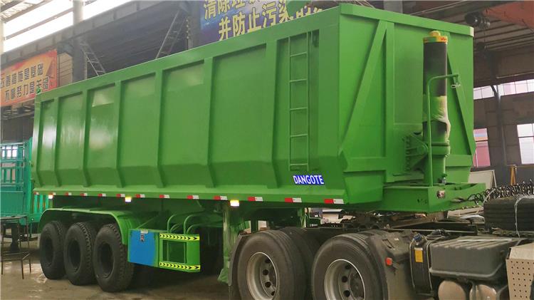 Dangote 100 Ton Heavy Duty Hydraulic Semi End Dump Truck Trailers for Sale