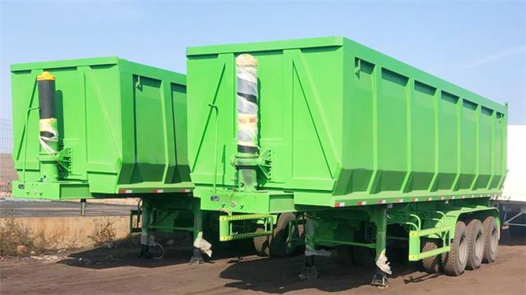Dangote 100 Ton Heavy Duty Hydraulic Semi End Dump Truck Trailers for Sale