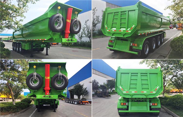 Price of 4 Axle 40CBM U Shape Rear Dumper Semi Trailer for Sale | Dangote Trailer