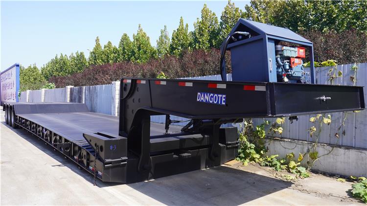 Dangote 120 Ton Lowboy Gooseneck Trailer for Sale | Hydraulic Low Bed Trailer