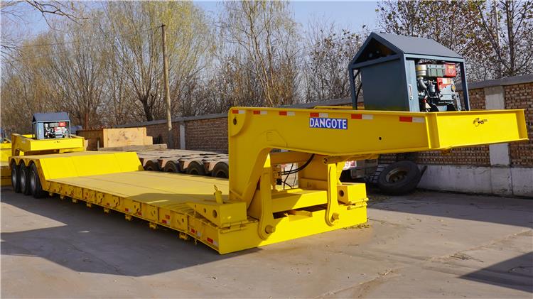 Dangote Tri Axle 80 Ton Detachable Gooseneck Trailer for Sale In Nigeria