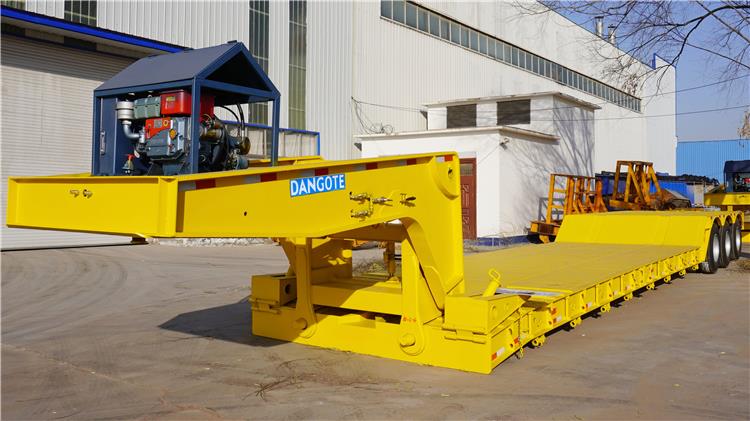 Dangote Tri Axle 80 Ton Detachable Gooseneck Trailer for Sale In Nigeria