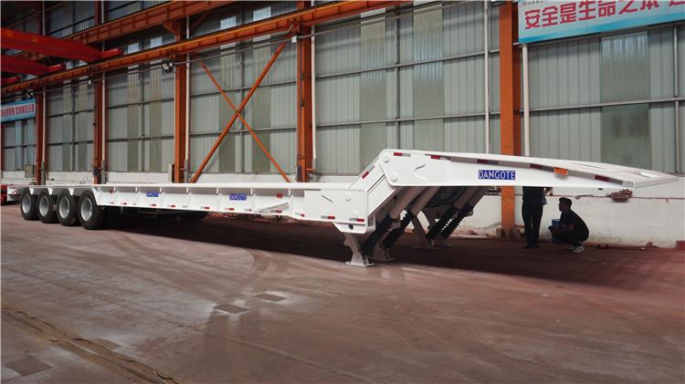 4 Axle Folding Gooseneck Lowboy Trailers for Sale | Front Loading Low Loader Price