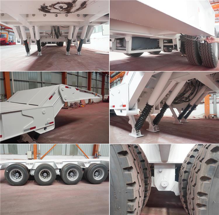 4 Axle Folding Gooseneck Lowboy Trailers for Sale | Front Loading Low Loader Price