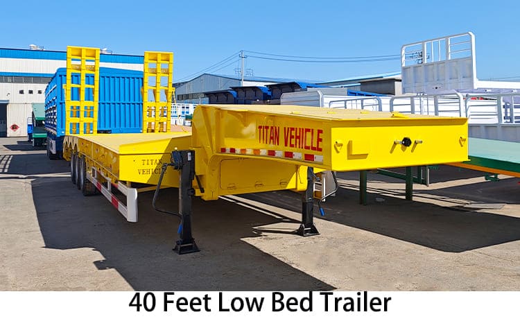 Dangote Trailer Price 40 Feet Low Bed Semi Trailer for Sale