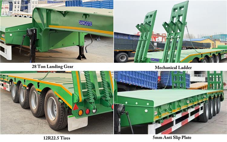 Dangote 4 Axle 100 Ton Low Bed Trailer Price for Sale In Abuja, Nigeria