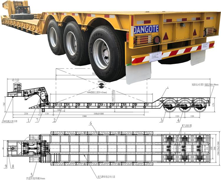 80 Ton Removable Gooseneck Trailer for Sale In Nigeria Lagos
