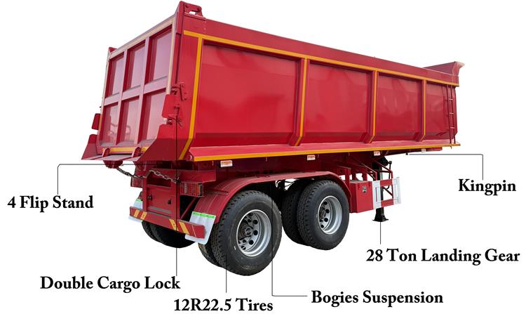 Dangote 2 Axle Dump Trailer for Sale In Nigeria Lagos